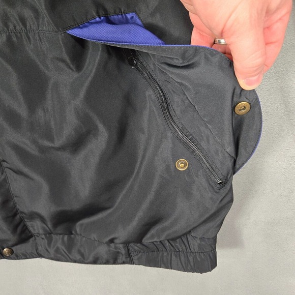 Vintage FootJoy dryjoys jacket Mens XL Black blue Windbreaker Full Zip lined - Picture 12 of 13
